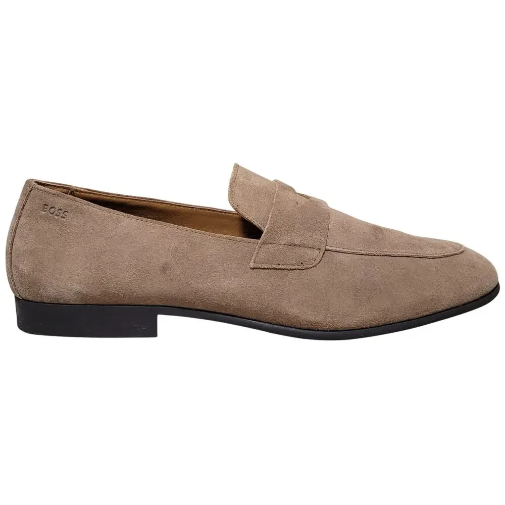 BOSS by Hugo Boss Men Gavrie Slip On Penny Loafer Size US 13 EU 46 Medium Beige